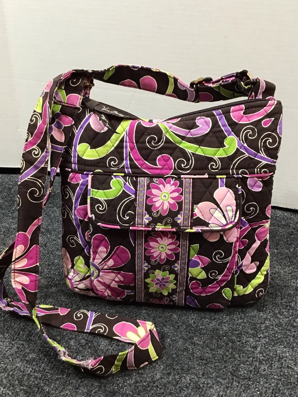 Vera Bradley hipster Purple Punch quilted crossbody bag
